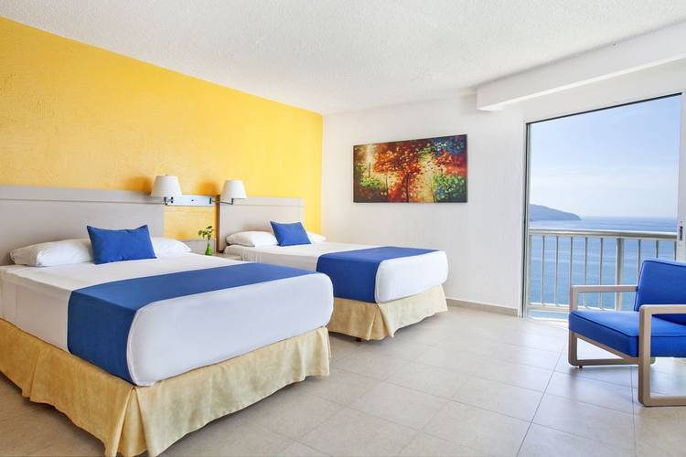 Standard twin sea view room Calinda Beach Acapulco Hotel